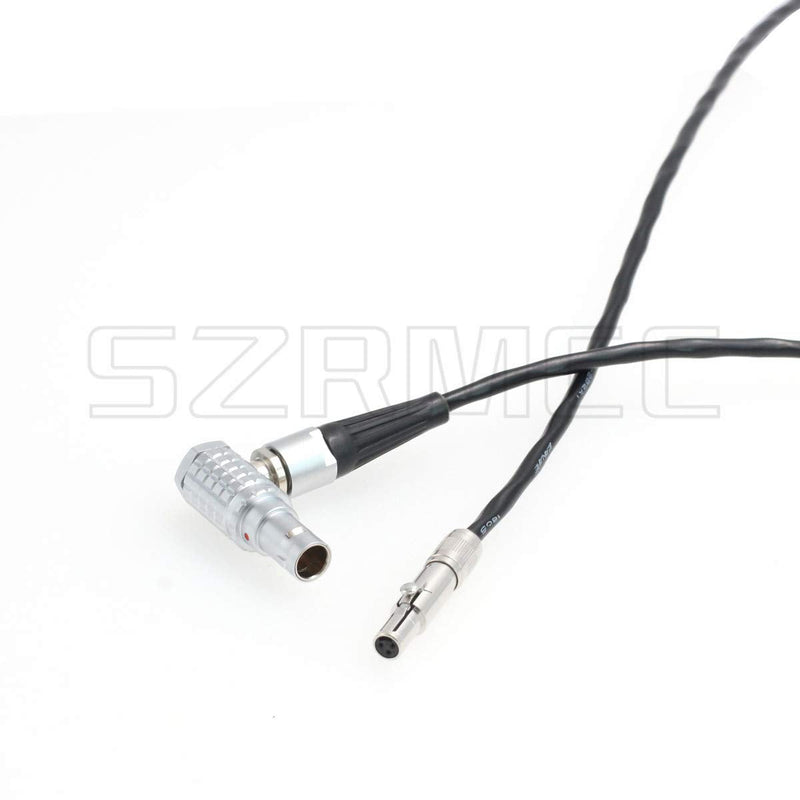 SZRMCC 0B 2 Pin Male to 3 Pin Female Power Cable for ARRI Camera to Odyssey7Q 7Q+ 7 Monitor (Right Angle) Right Angle