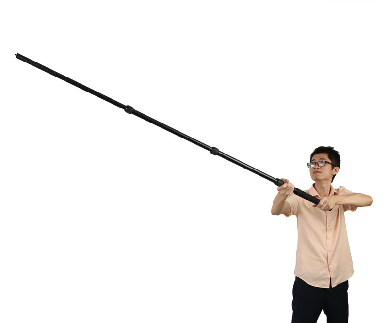 [AUSTRALIA] - Koolertron Portable Mic Boom Pole Arm 4 Section Stretchable Padded Handheld Telescopic Aluminum Adjustable with Easy Twist Locks and Padded Handle for Professional Shotgun Microphones Fish Pole exte 