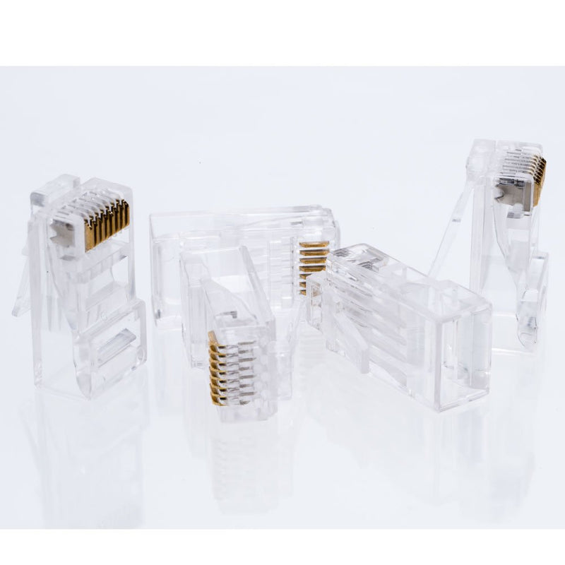 RJ-45 Cat6 UTP Connector LAN Ethernet Plug Network (50/100/200/500/1000 Pack) (50) 50