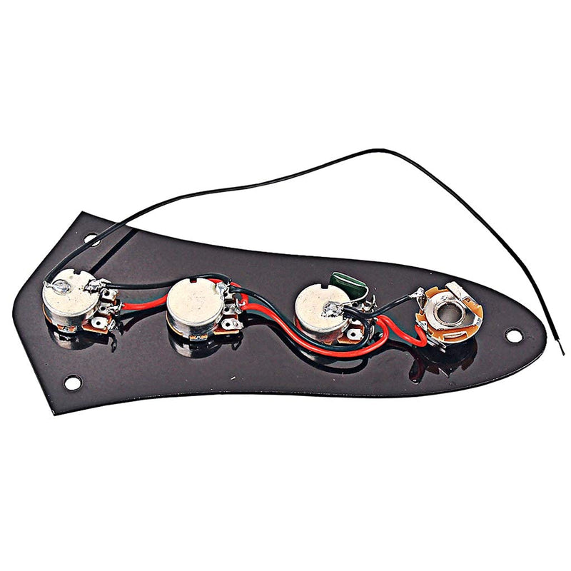 Alnicov Vintage Wired Loaded Control Plate Harness Switch Knobs Smooth surface Control Plate for Jazz Bass Replacement Parts