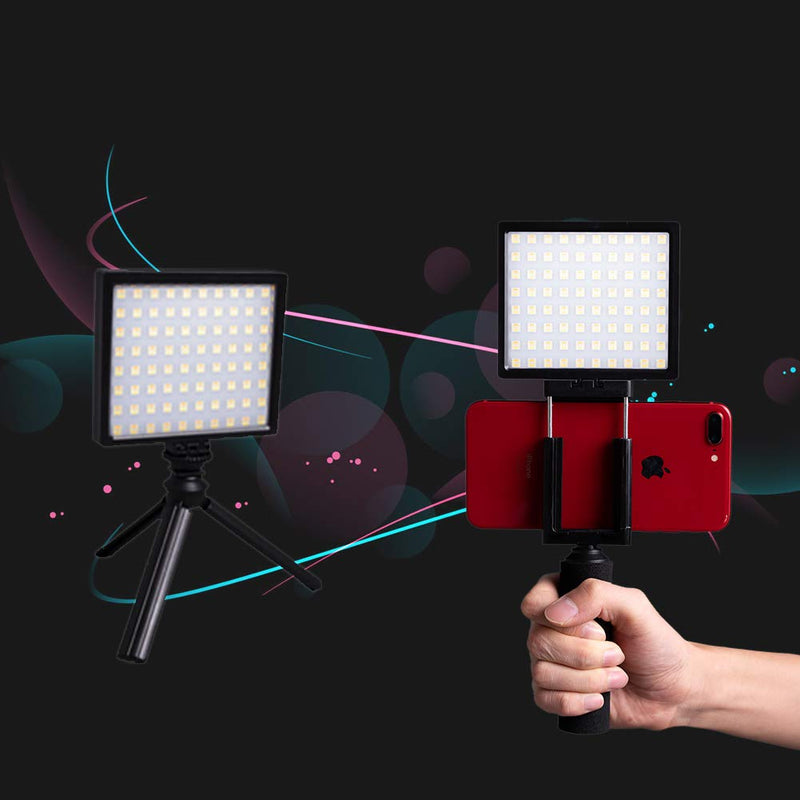 LED Video Light for All Camera DSLR Photography, Built-in Battery, Dimmable Brightness Bicolor 3200K-5600K CRI 95+, Ultra-Thin for YouTube Studio Portraits Photo