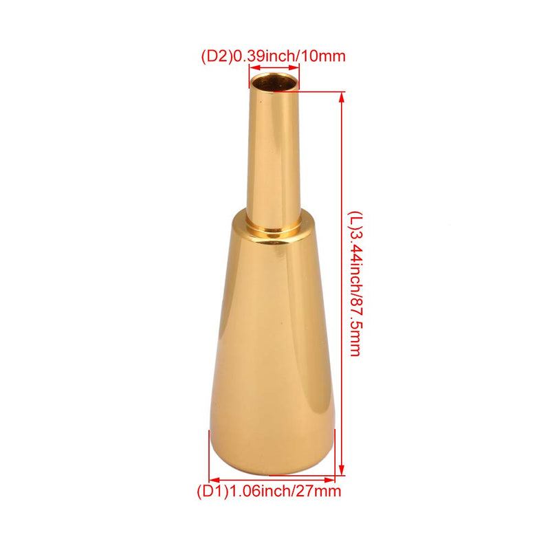 Mxfans 1.5C Size Trumpet Mouthpiece Brass Gold-plated Heavy Bullet Shape