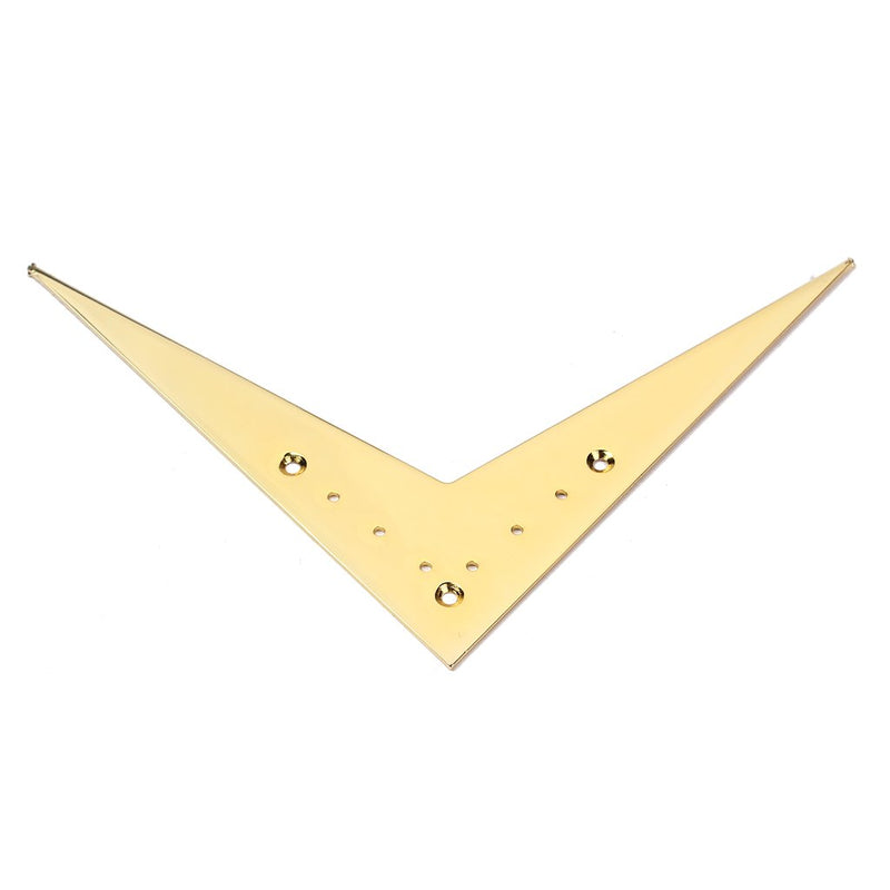 Alnicov Large 6-String Flying V-Style Guitar Bridge Tailpiece Compatible For Flying V Guitar Parts Accessories (Gold)