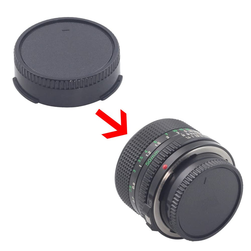 FANZR Rear Lens Cap & Body Cap Set Compatible with Canon FD Mount Lens & FL Mount Lens w/Canon AE-1P F-1 AV-1 A-1 AE-1 T-80 Camera (2 Pack)