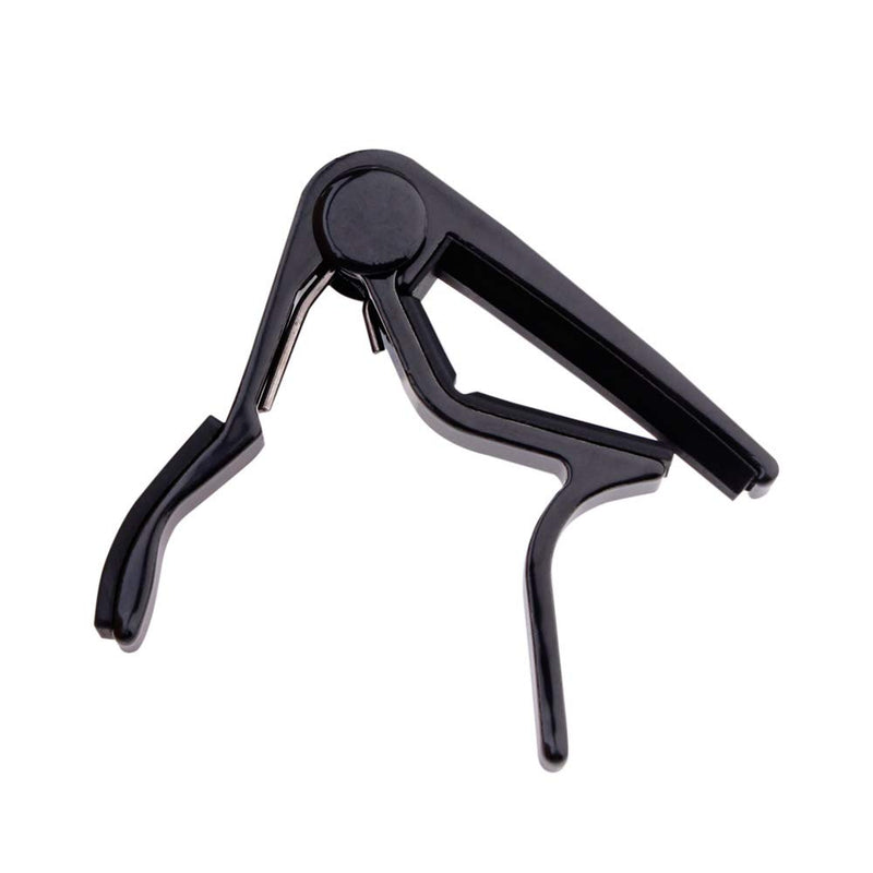 Ukulele Capo Black for Uke Soprano Concert Tenor Baritone Light Weight Ukulele Clamp Clip (Black)