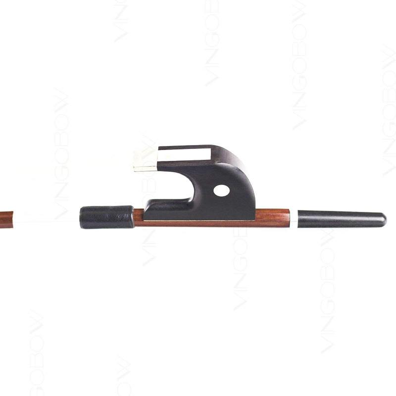 Upright Double Bass Bow Half 1/2 Size German Model Natural Horsehair VINGOBOW 300BG 72 cm Brazilwood Stick Ebony Frog Warm Tone Natural Horse Hair Straight Stick Smooth Tuner Easy Rosin