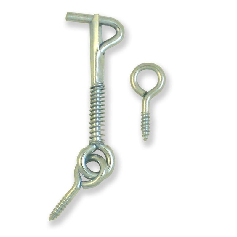 Safety Hook and Eye Latch, Zinc, 2 Inch 5 Pack [1860-5] Aldaba con Gancho con Cerrojo Para Puerta Ventana