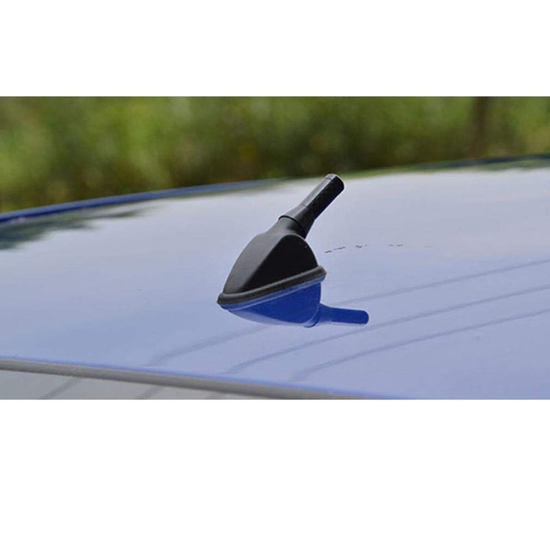 Hot Mini Universal Car Antenna 3.5cm(1.38") Enhanced Signal Carbon Fiber Screw-On Aluminum FM/AM Radio Car Short Stubby Mast Antenna Car Styling Roof Aerial Metal Aerials Replacement,Car Truck Decor Black