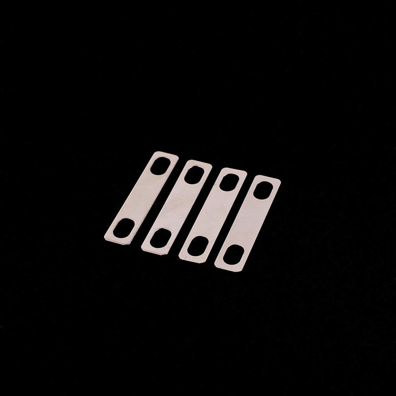 Alnicov 4Pcs Guitar Neck Shims 0.2mm 0.5mm 1mm Thickness Brass Shims for Electric Guitar Bass Luthier Tools(Chrome)