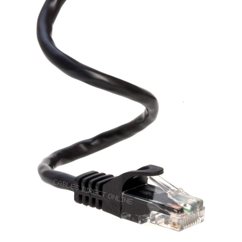 Cables Direct Online Black 50ft Cat6 Ethernet Network Cable RJ45 Internet Modem Patch Cord
