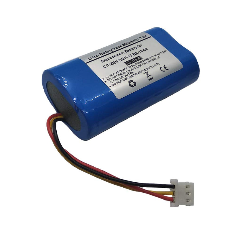 2600mAh/7.4V Citizen CMP-10 Mobile Thermal Printer Battery Citizen BA-10-02