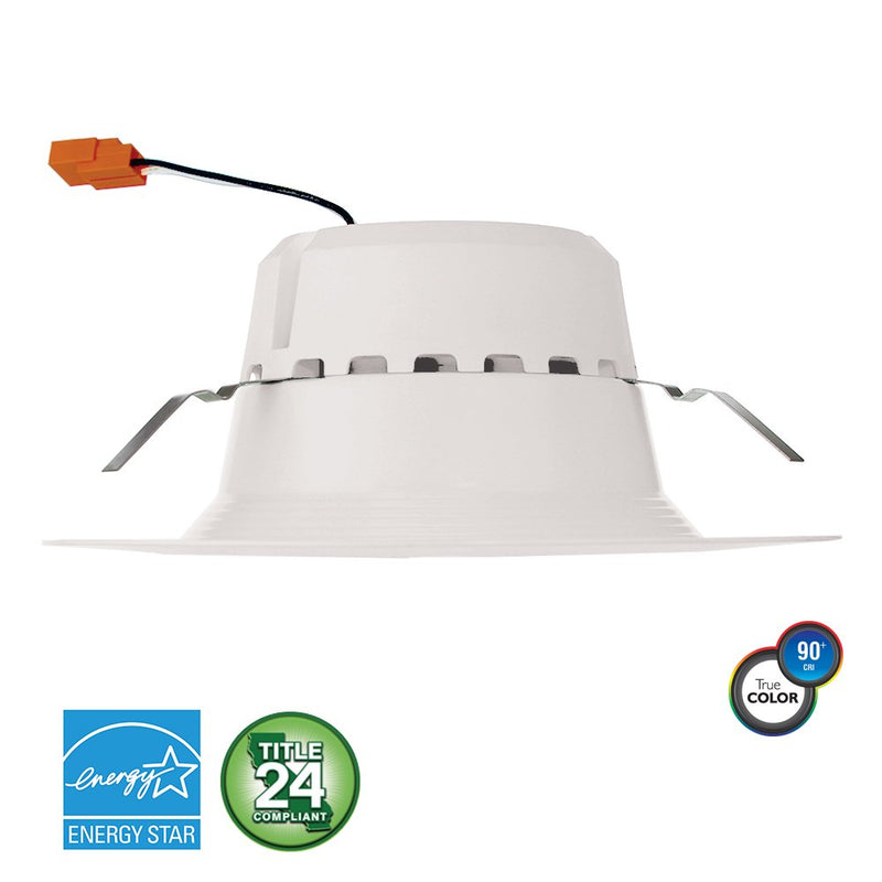 Euri Lighting DLC-3051e LED 5-6" HO Downlight, Retrofit Line, Cool White 5000K, Dim, 21W (120W Equivalent) 1400 lm, 90 Degree Beam Angle, 90+ CRI, E26 Adapter, UL & Energy Star Listed, T24 5000K (Cool White) 5/6" 120 Watts