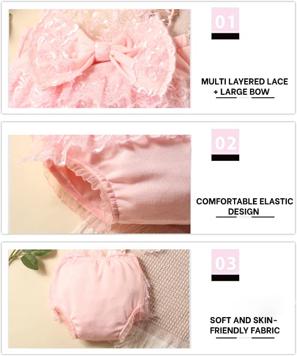 [AUSTRALIA] - Newborn Photography Outfits Girl Newborn Photography Props Lace Romper Newborn Baby Photo Shoot Outfits Girls Photo Props YLSTEED (Strap Style - Pink) Strap Style - Pink 