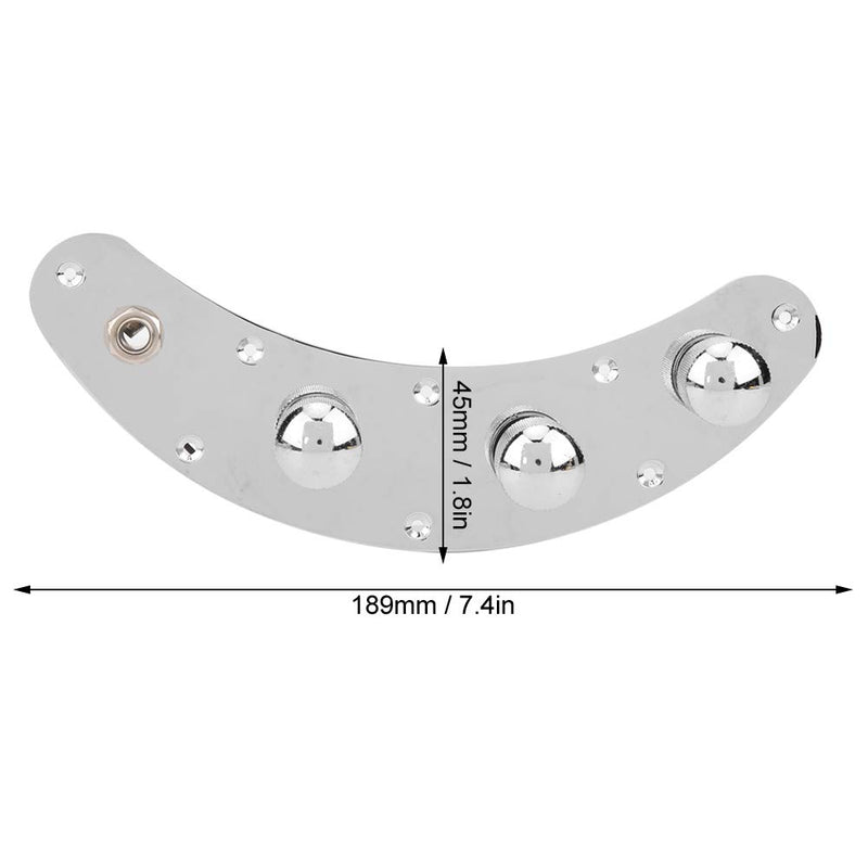 Prewired Bass Switch Control Plate Wired Loaded Control Plate with Switch Knob for Electric Bass