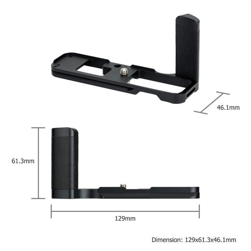 JJC Dedicated Metal Hand Grip L Bracket Anti-Slid Holder for Fujifilm Fuji X100V X100F Camera, Arca Swiss Type Quick Release Tripod Plate Design w/Battery Compartment Opening For Fujifilm X100V X100F