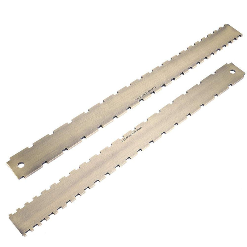 Fafeims Guitar Straight Edge, Practical 24.75 Notched Fret Board Straight Edge Luthiers Tool for Guitars Neck Leveling