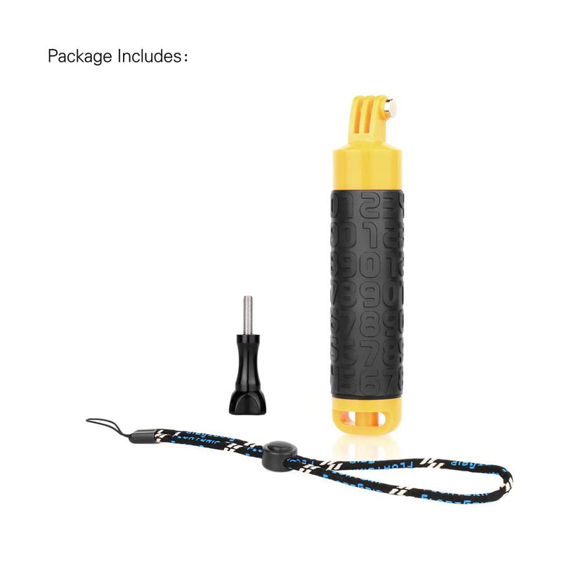 Waterproof Floating Hand Grip Monopod for GoPro Hero 1 2 3 3+ 4 5 6 7 8 9 Session 2018 Action Camera, and and AKASO EK5000 EK7000/SJCAM SJ4000 SJ5000 Waterproof Floaty Hand Grip