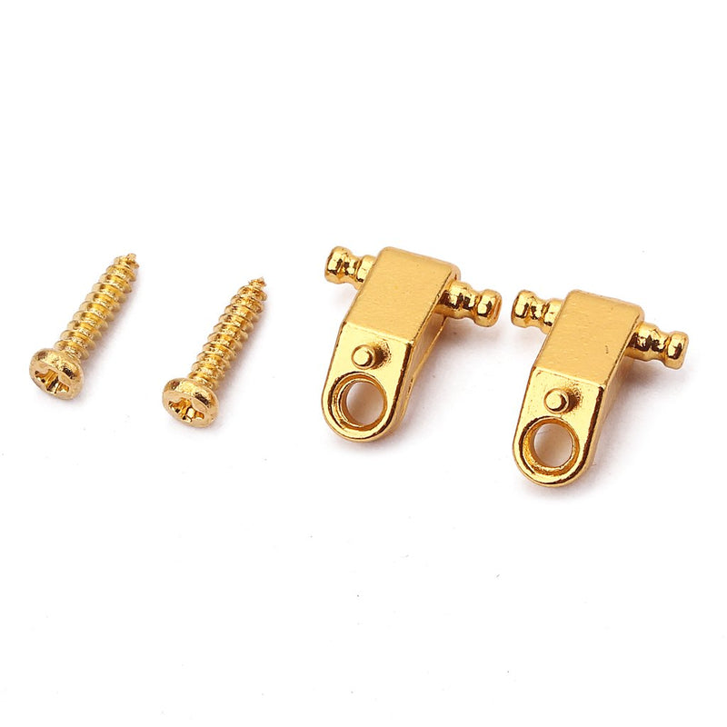 Alnicov Roller String Trees/String Retainers With Screws For Electric Guitar Pack Of 2,Gold