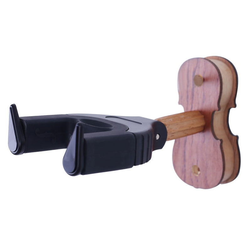 Soarun Wood Violin Hanger Creative Auto Hanger Lock Rack Hook Fits Violin,Viola,Bango,Ukulele - Easy Installation (Black) Black