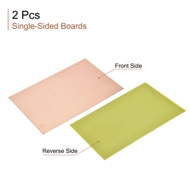 MECCANIXITY PCB Copper Clad Board Laminate 200mm x 150mm x 1mm FR4 Glass Fiber Single-Sided for Circuit Projects, Pack of 2 200mmx150mmx1mm