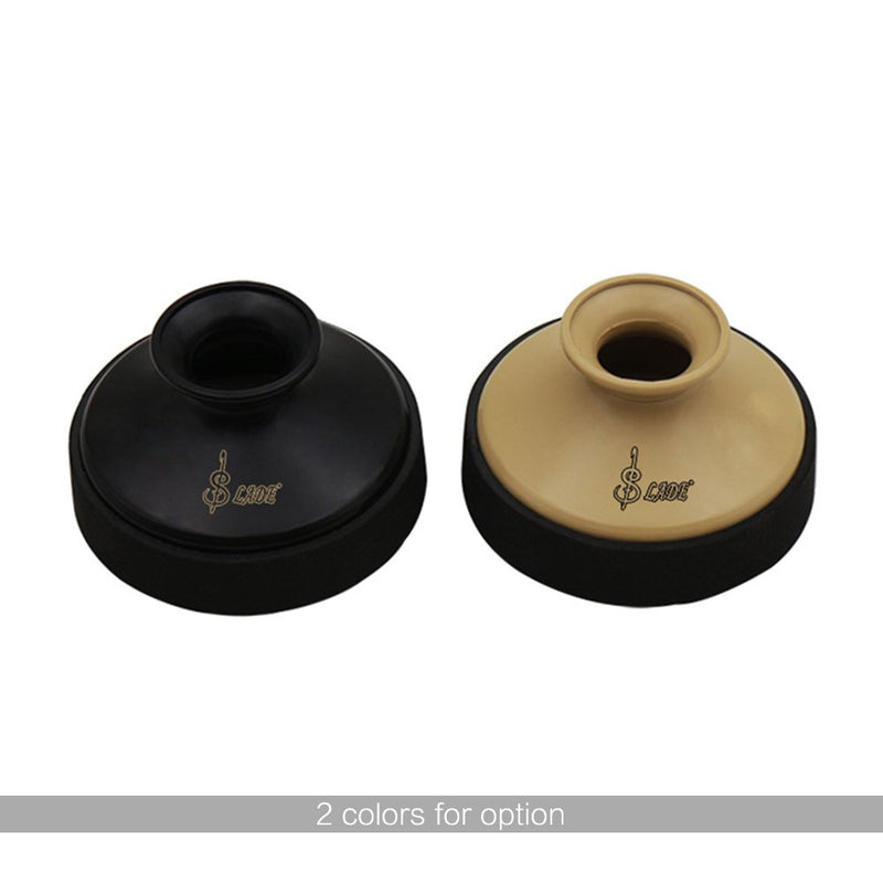 ammoon Mute Silencer Light-weight ABS for Alto Saxophone Sax Black