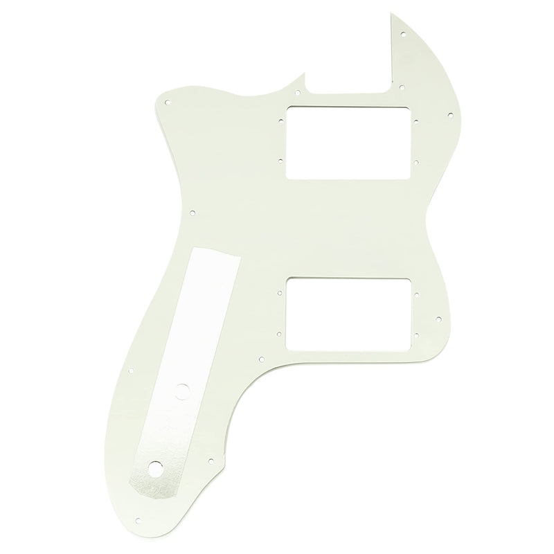 Musiclily Pro 12 Holes Wide Range HH Guitar Pickguard For USA/Mexico Fender 72 Tele Thinline Style Electric Guitar, 3Ply Aged White
