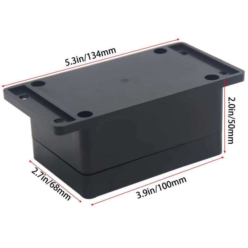 YETLEBOX Watertight Junction Box, IP67 Waterproof Project Box Durable ABS Plastic Electronic Enclosure Case for DIY Electrical Project with Wall Fixed Ear 3.94" x 2.68" x 1.97"(100 x 68 x 50 mm) 2Pcs 3.94" x 2.68" x 1.97" 2Pcs