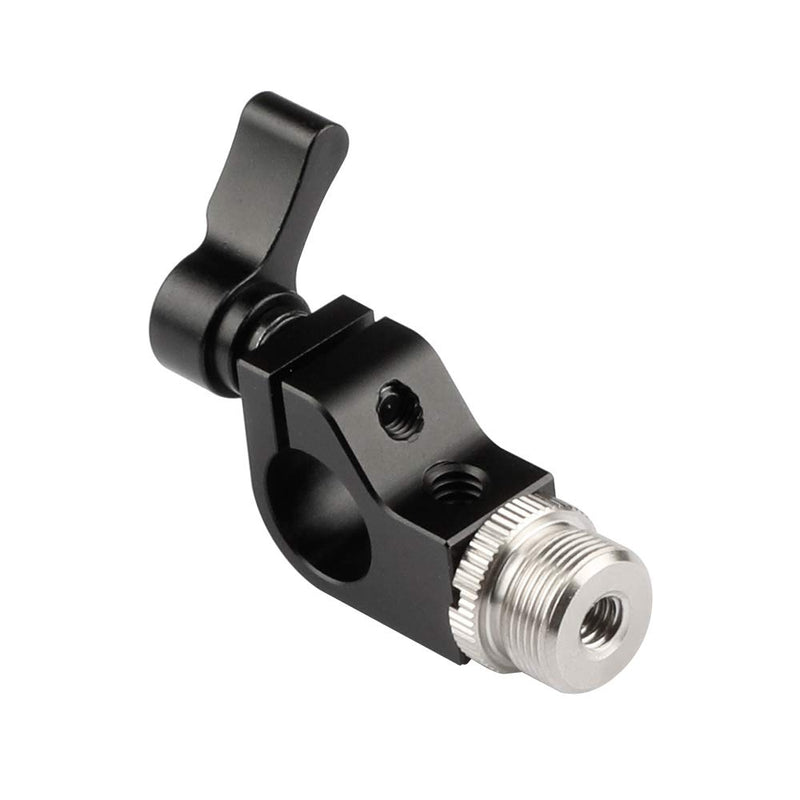CAMVATE 15mm Rod Clamp With 5/8"-27 Screw Connectors For Microphone