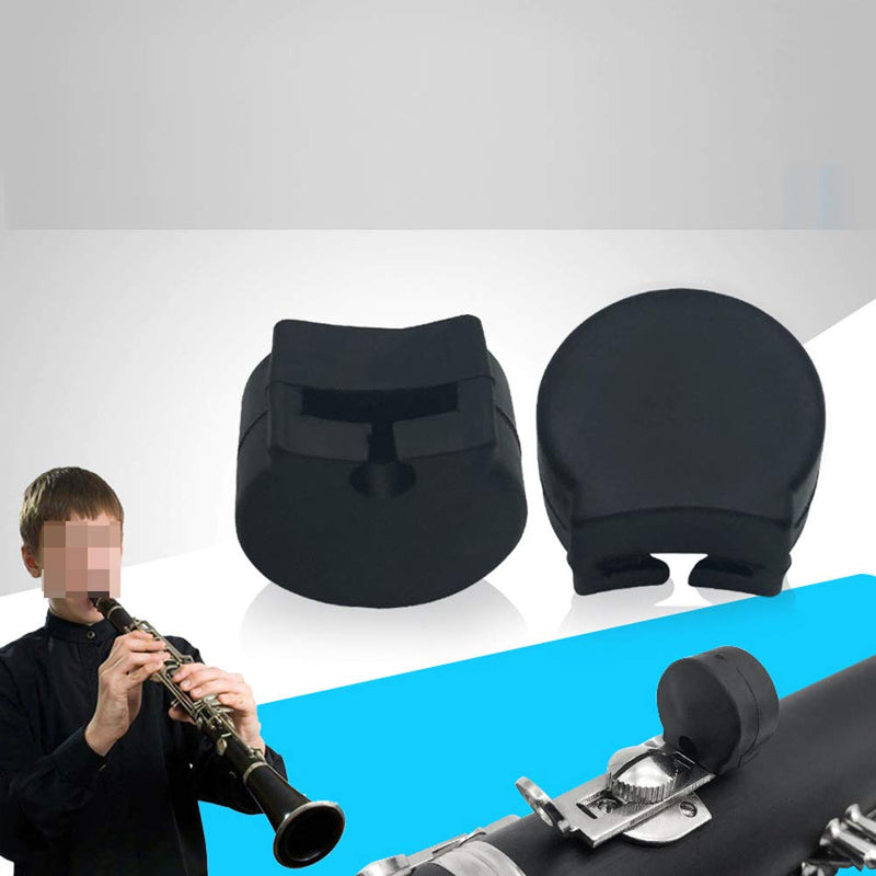 5 Pieces Rubber Clarinet Thumb Rest Cushion Protector Fit for Most Clarinet, Black