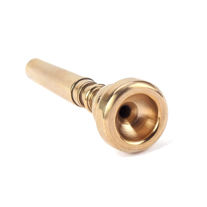 Alnicov Trumpet Mouthpiece 7C Instruments Mouthpiece Made of Brass Gold Plate Compatible for Beginners and Professional Players