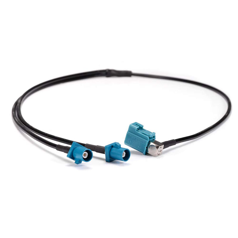 Superbat Fakra Splitter Cable 2 Male to Female RG174 Coaxial Cable Y-Type for Car Stereo GPS Antenna Extension Cable, 2Ft TYpe 3