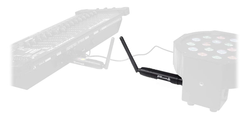 Rockville 2.4GHZ Wireless DJ Lighting Receiver/1.25 Mile Range (DMX-QR)