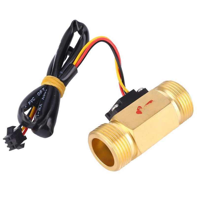 Flow Meter Controller,G3/4 Male-Male Hall Effect Sensor Switch,Water Flowmeter Counter Flow Sensor Rate Meter,1~30L/min