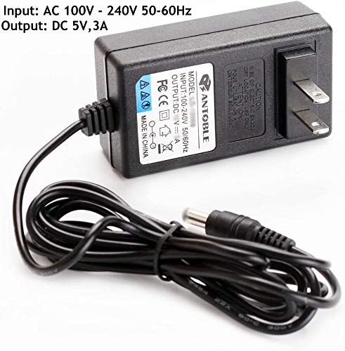 Antoble 6.6ft Cord 5V 3A AC Adapter Wall Charger for Pioneer Pro DDJ-SX2 DDJSX2 DJ Controller Power Supply