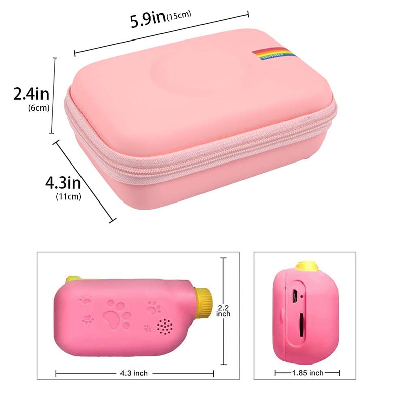 Leayjeen Camera Case Compatible with ishantech,AILEHO Kids Digital Video Camera Toys for 3-10 Years Old Girls 1080P 2.4 inch IPS Screen Camera Birthday Children Toys(Case only) Pink