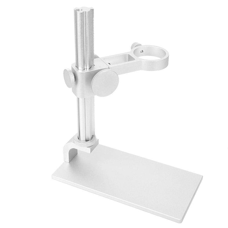 Microscope Stand, Aluminum Alloy Universal Adjustable Base Stand Holder Desktop Support Bracket, for 32-34mm in Diameter USB Digital Endoscope Microscope, Microscope Holder Accessory(White)