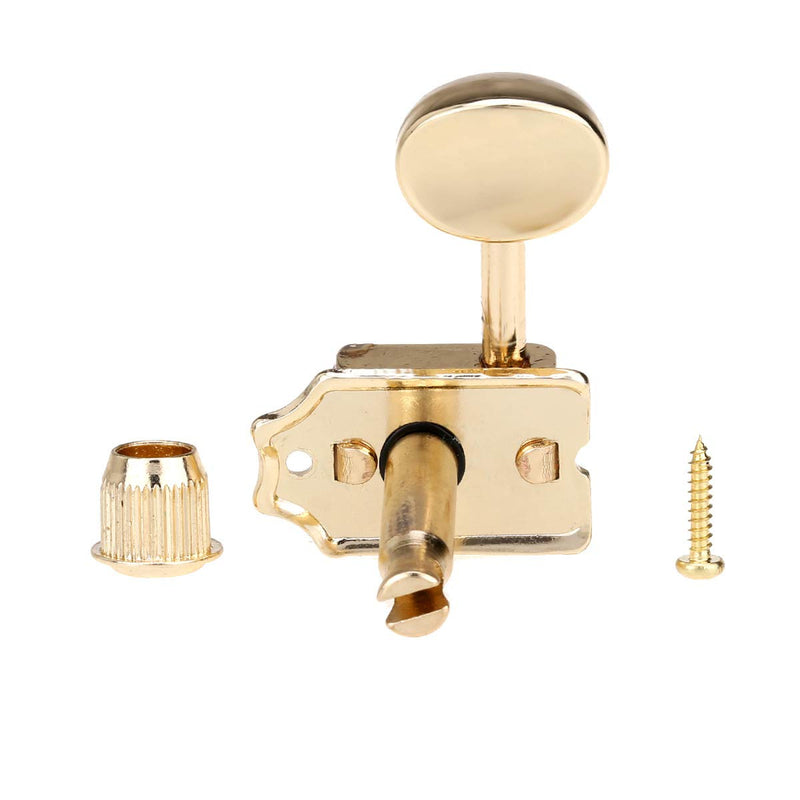 Musiclily Pro Vintage Guitar Tuners Split Shaft 6 in Line Machine Heads Tuning Pegs Keys Set for Squier Classic Vibe Fender Strat/Tele Style, Gold