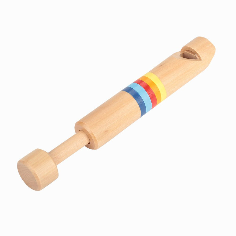 SolUptanisu Wood Piccolo Wooden Fipple Flute Traditional Instrument Great Toy Gift for Kids Beginners Children