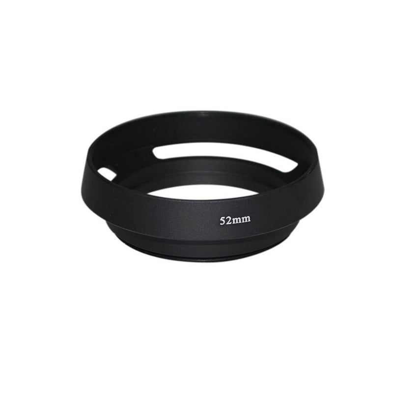 LXH 52mm Black Metal Curved Vented Lens Hood Shade for Screw in Leica M LM Summicron Replacement Leica-52mm