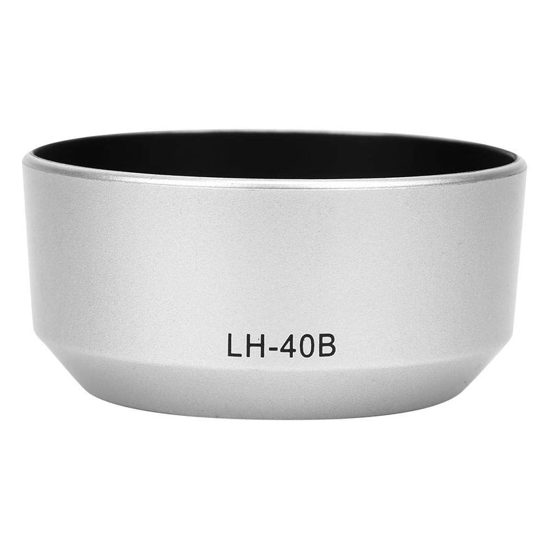 Bindpo LH-40B Camera Lens Hood Replacement 37mm for Olympus Digital M.ZUIKO 45mm f/1.8(Silver) Silver