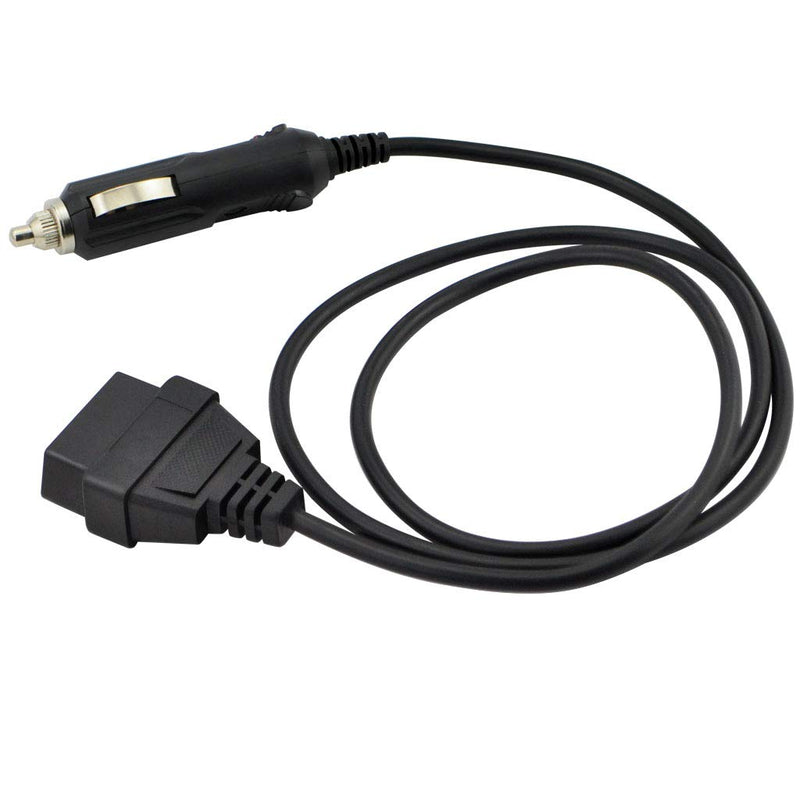OLLGEN 1M/3.3ft Car OBD2 Vehicle ECU Emergency Power Supply Cable Car Memory Save Any 12V DC Power Source with Cigarette Lighter to OBD Female Connector Cable Adapter