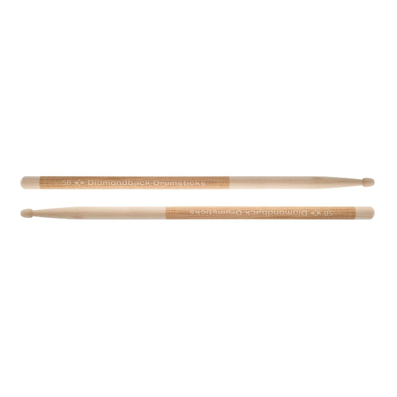 Diamondback Drumsticks Hickory Laser Engraved Drum Sticks (5B)