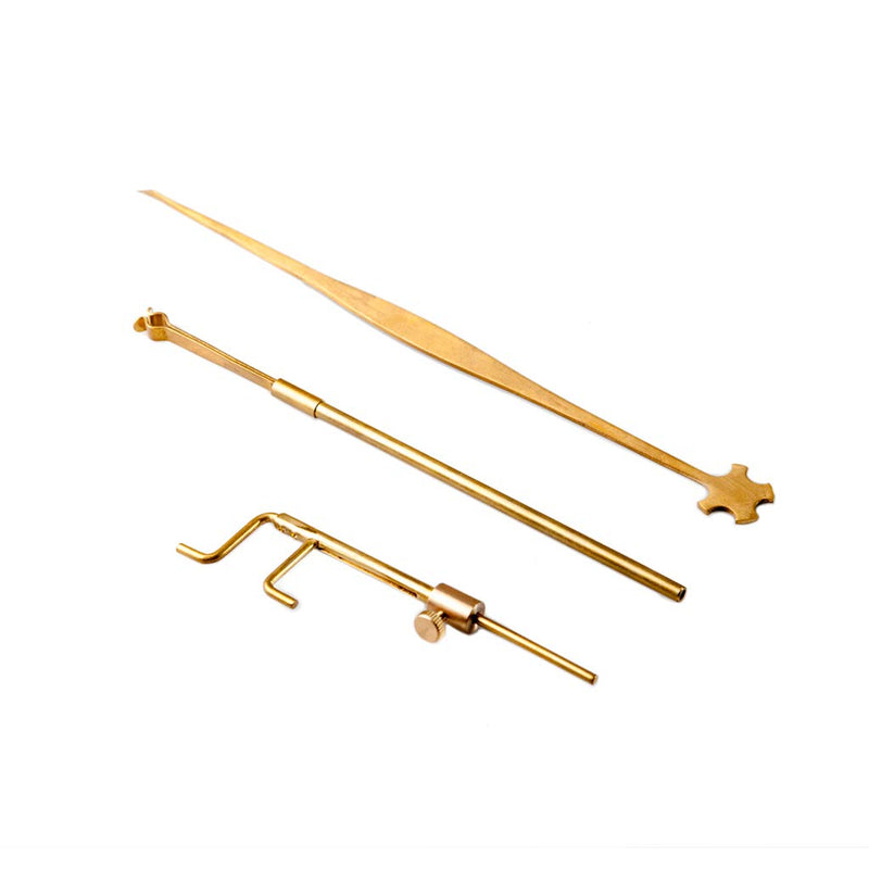 Chienti - Brass Violin Luthier Tools Sound Post Gauge Measurer Retriever Clip Set Violin Parts & Accessories