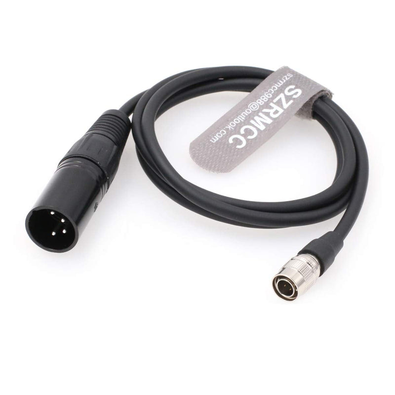 SZRMCC Power Cable for Sound Devices Zoom F8 F4 Zaxcom XLR 4 Pin Male to Hirose 4 Pin Male (Straight Cable) Straight Cable