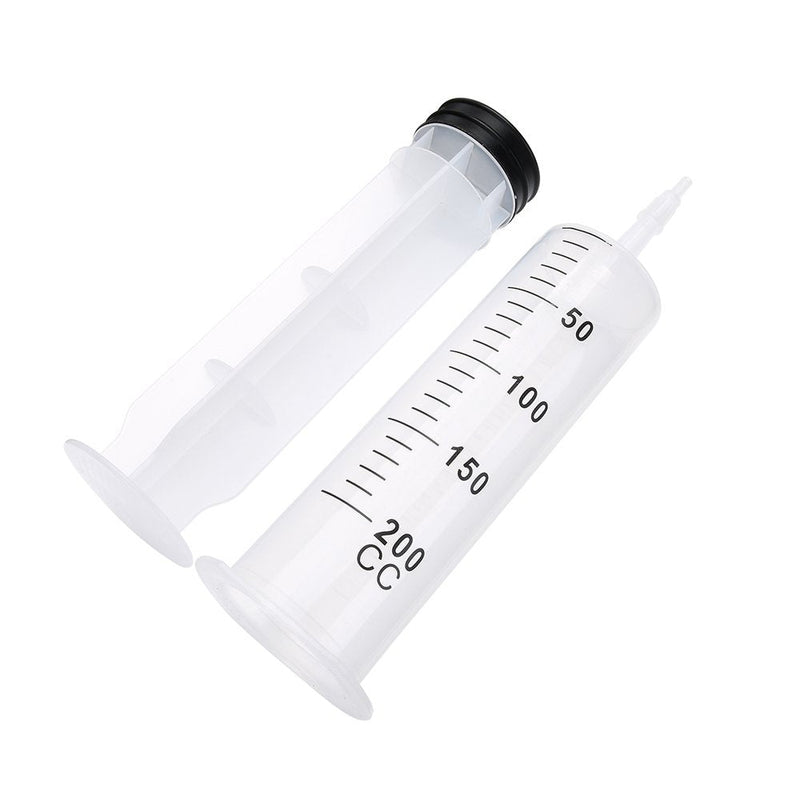 200ml Syringe with Tube and Tip Adapter, Large Plastic Syringe with 27.6-Inch Hose (Inner Diameter 6mm) for Scientific Labs, Watering, Refilling