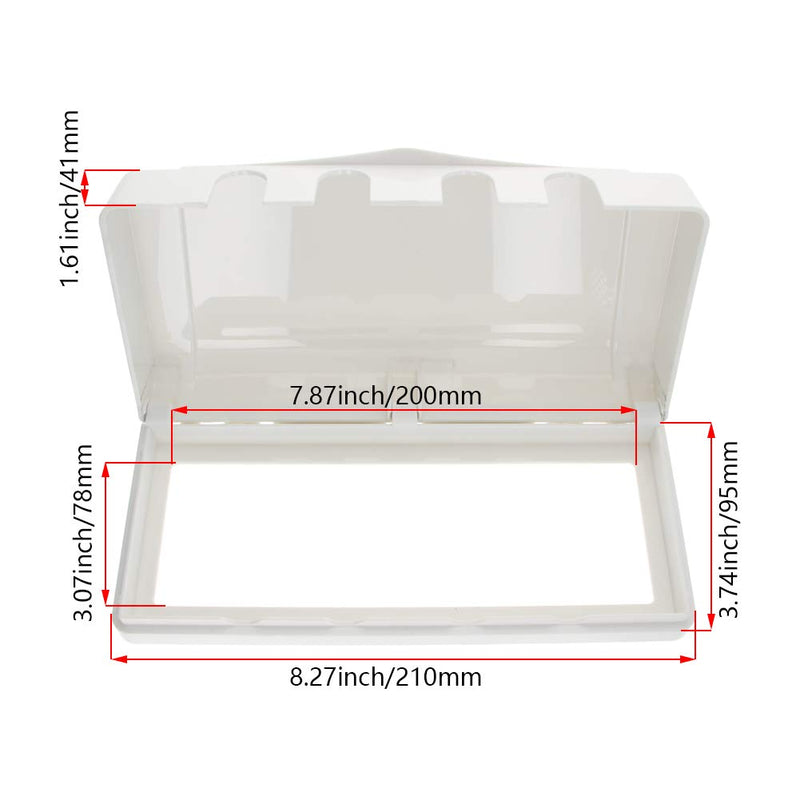 Fielect Weatherproof in Use Outlet Cover Plug Receptacle Protector for Retrofit Siding Construction White 118 Type 210x95x41mm 2Pcs