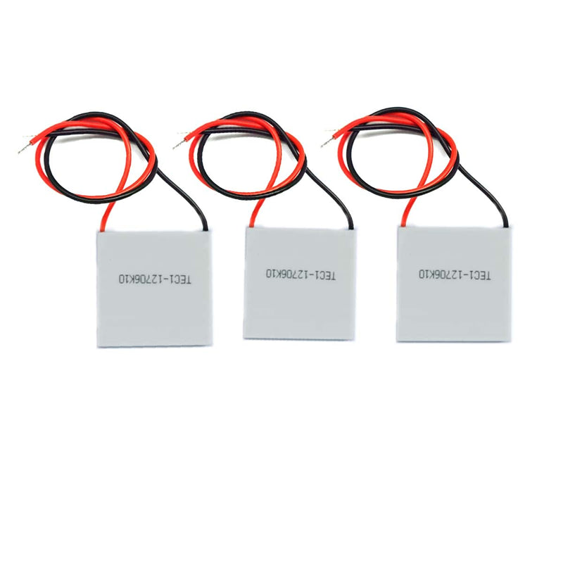 Kiro&Seeu 2pcs TEC1-12706 Heatsink Semiconductor Refrigeration Tablets 5.8A 12 Volt 60W Watt Thermoelectric Cooler Cooling Peltier Plate Module 40x40MM
