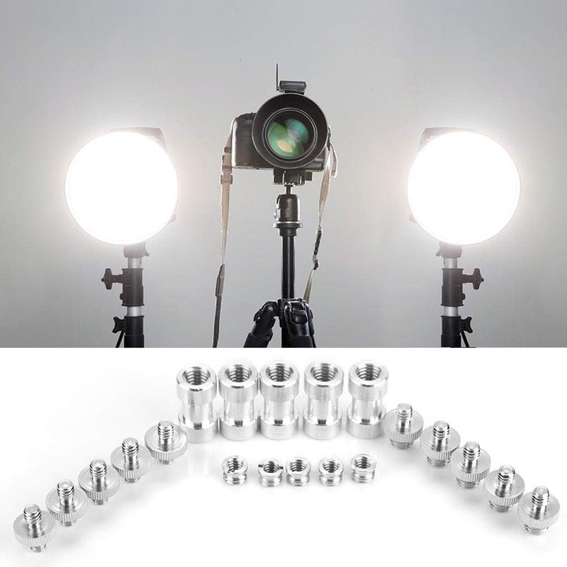 [AUSTRALIA] - Bindpo 20pcs Camera Screw Converter, 1/4Inch to 3/8Inch Male Female Threaded Screws Adapter Converter Accessory,for Digital Camera Tripod/Monopod/Ballhead/Flash Light Stand 