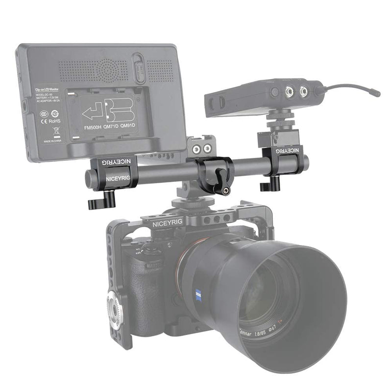 NICEYRIG 15mm Rod Clamp, Single Rod Holder for 15mm Rail Support System, EVF Mount, LED Light, Microphone - 331