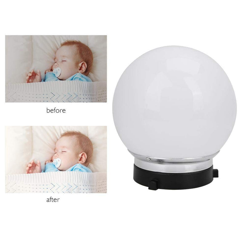 Bindpo Dome Softbox,15cm Universal Photography Diffuser Flexible Hood, Dome Softbox Studio Photography Accessories,Speedlight on Camera Diffuser for Baby Child Shooting(White) white